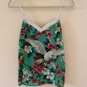 Anthropologie Bird Print Camisole Top